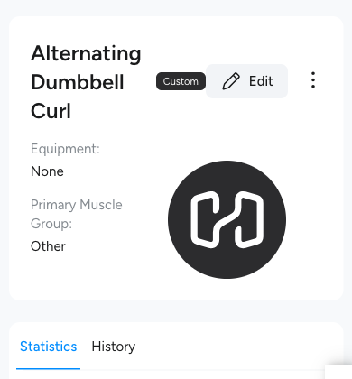 Alternating Dumbbell Curl in Hevy