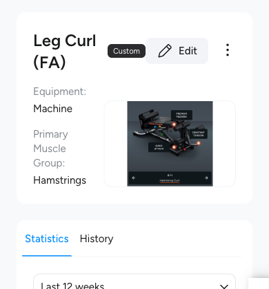 Leg Curl (FA) in Hevy
