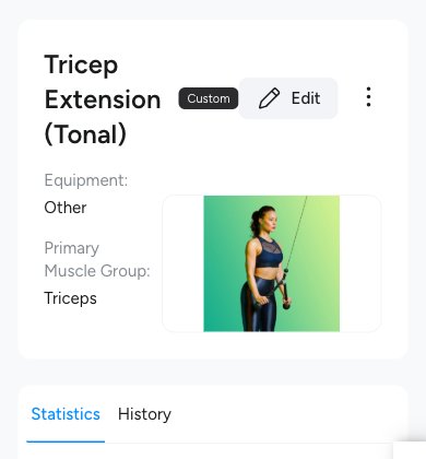 Tricep Extension (Tonal) in Hevy