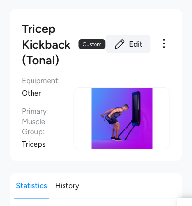 Tricep Kickback (Tonal) in Hevy